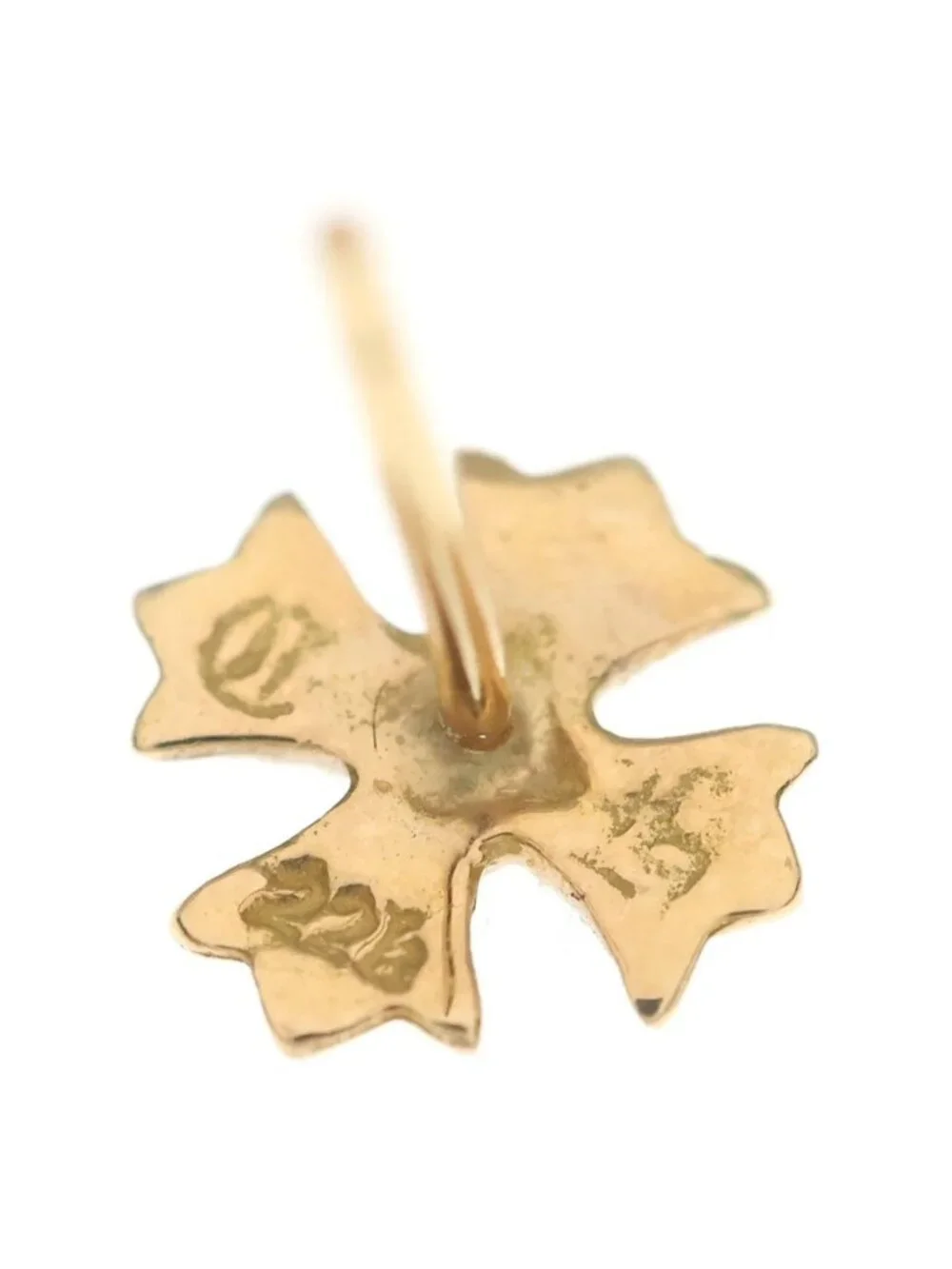 Chrome Hearts 22k CH Plus Stud Earrings Gold